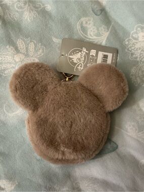 Disney Plush Mickey Ear Keychain Pouch